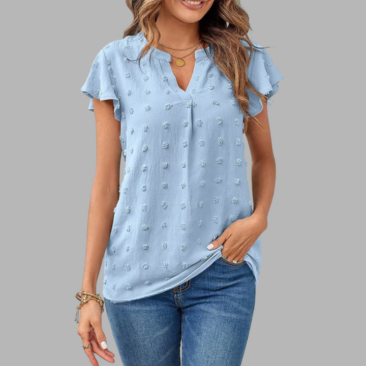 DELACROIX | Blouse Chic en Patchwork avec Volants Kari