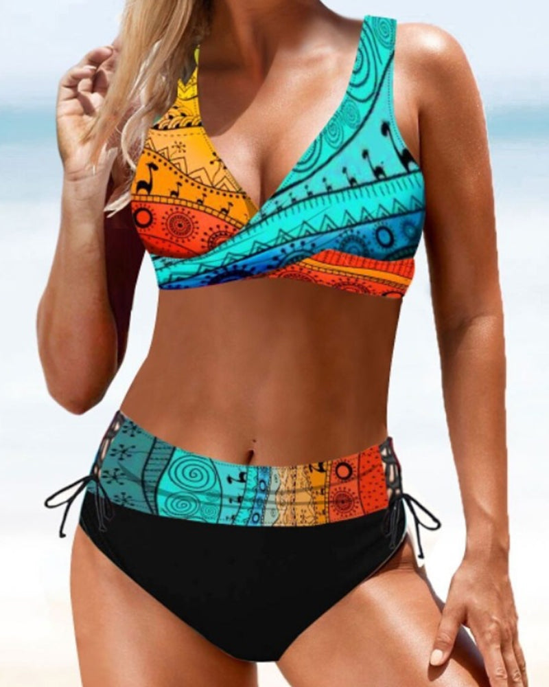 Muriel - Ensemble de Bikini Abstrait Éclatant