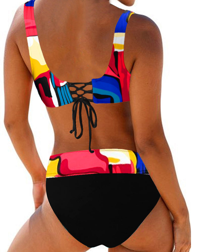 Muriel - Ensemble de Bikini Abstrait Éclatant