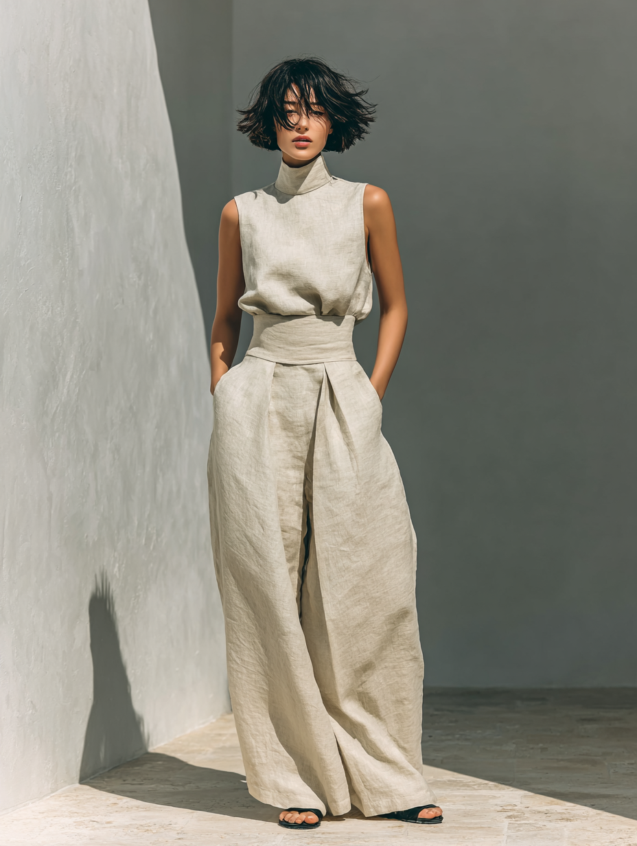 MARIA | ENSEMBLE EN LIN MINIMALISTE