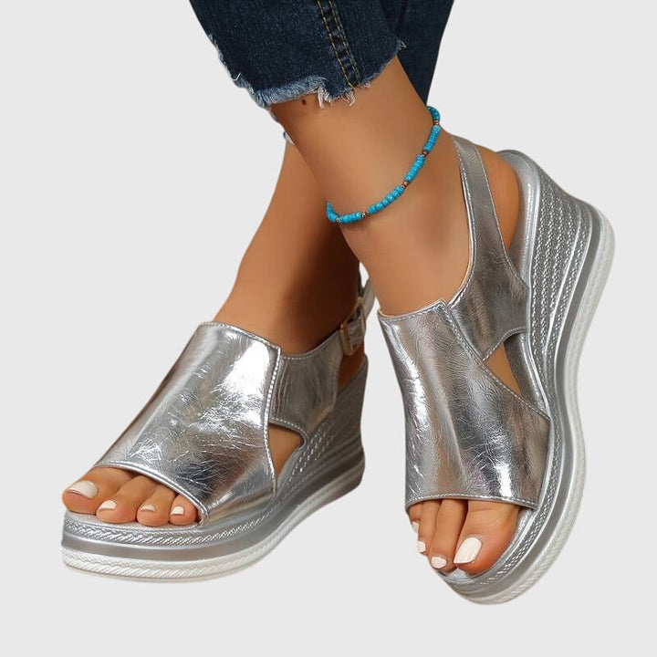 Veronica | Sandales Orthopédiques (Argent)