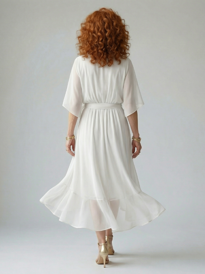 Elric | Robe Midi Légère avec Drapé