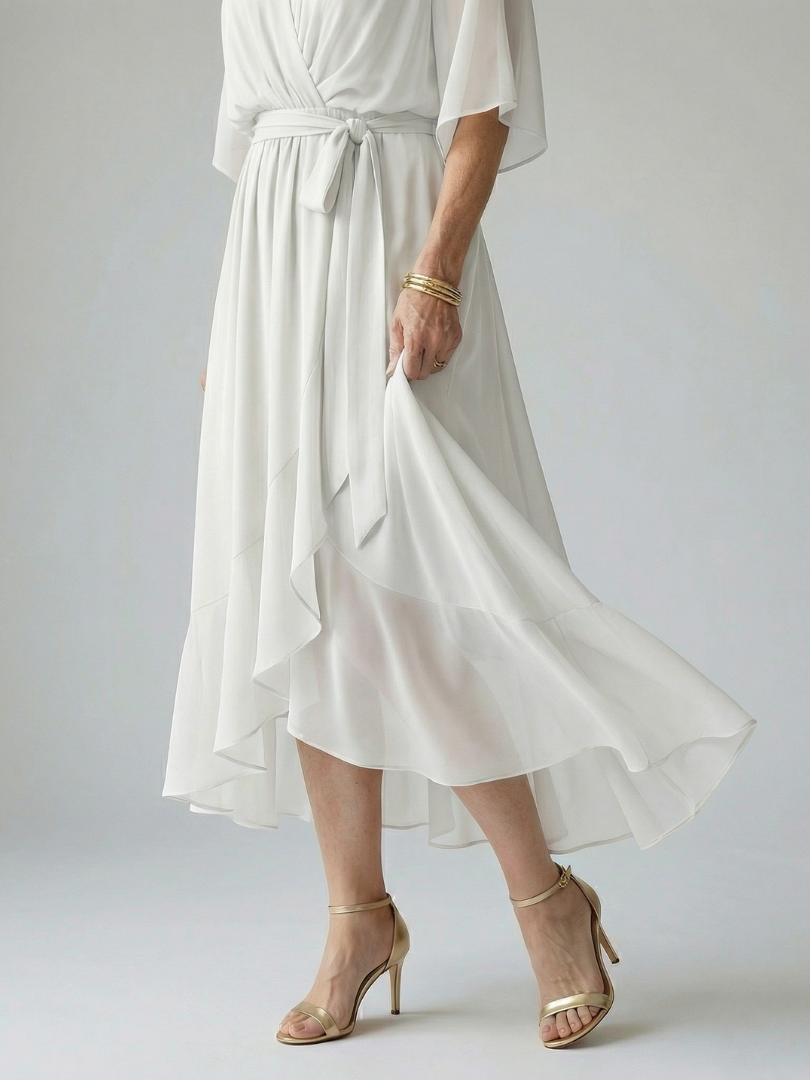 Elric | Robe Midi Légère avec Drapé