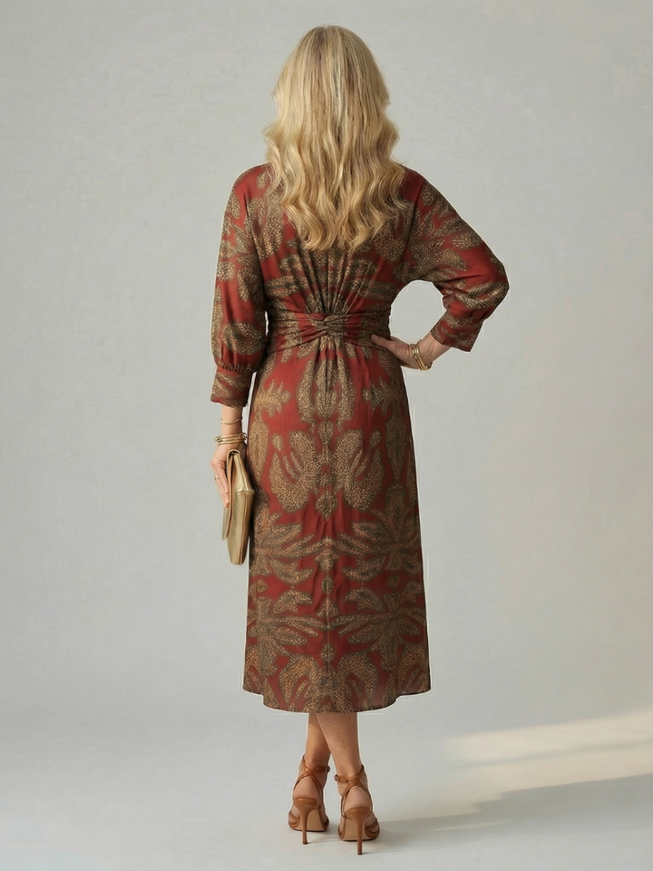 DELACROIX | Midi Wrap Dress in Natural Moon
