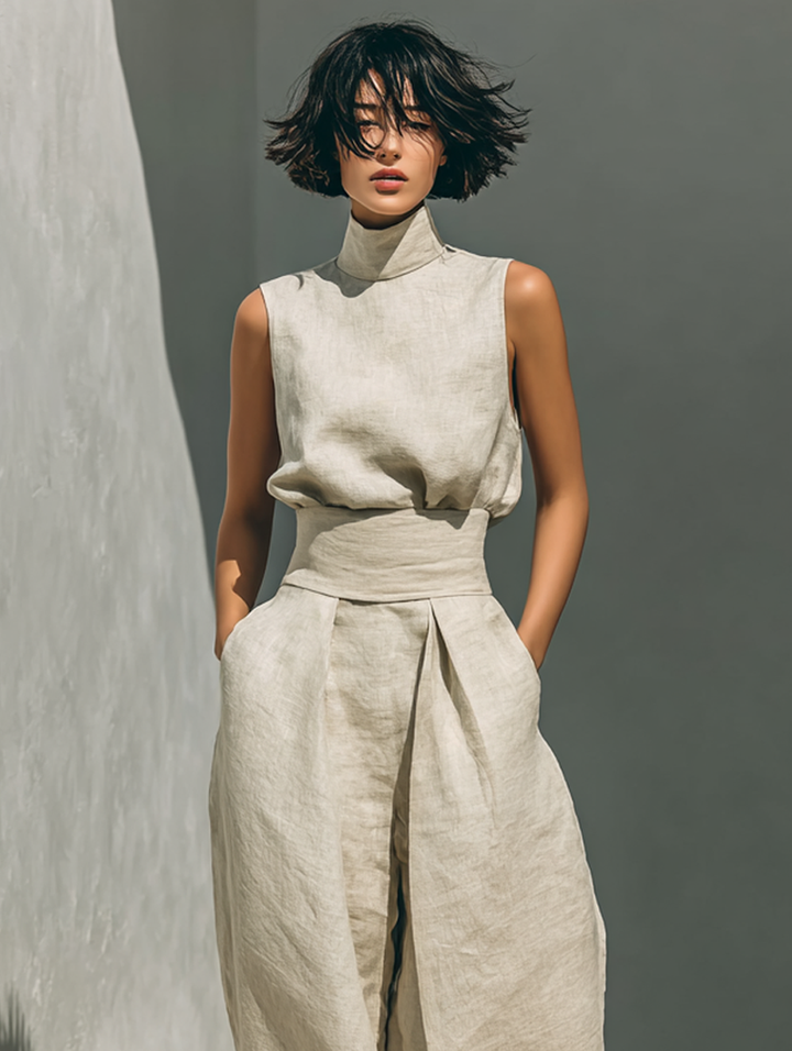 MARIA | ENSEMBLE EN LIN MINIMALISTE