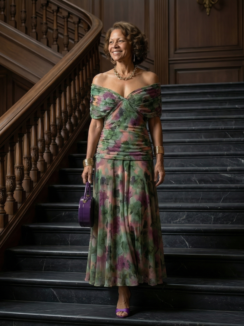 Calen | Robe Midi Off-Shoulder