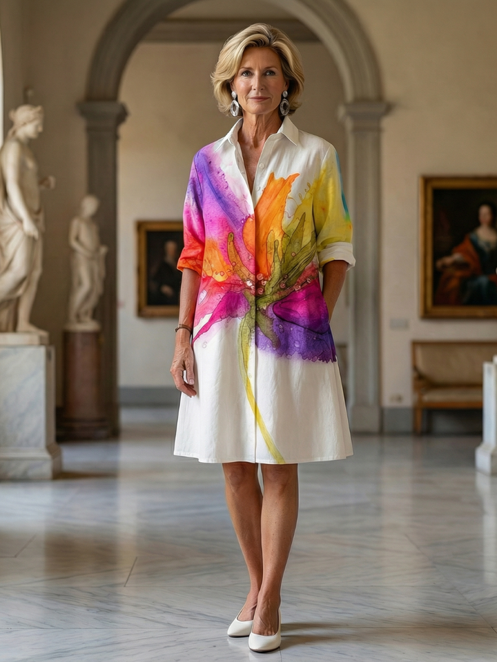 DELACROIX | Ulyssa Painted Garden Dress