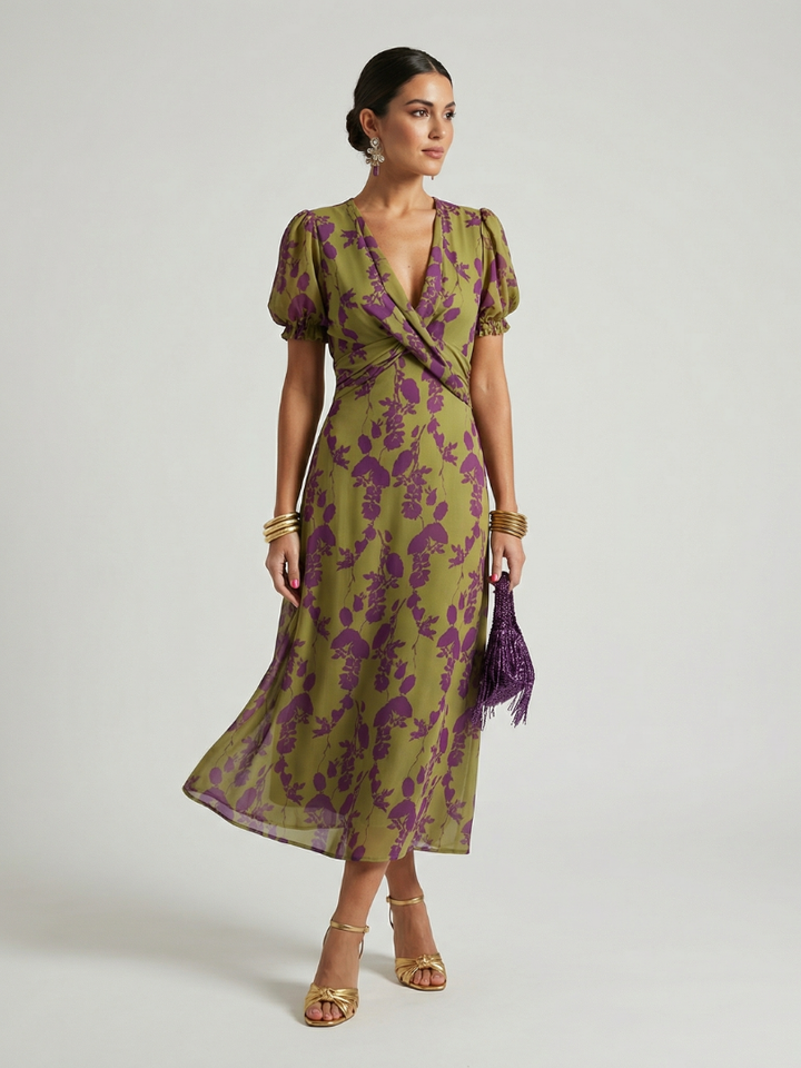 DELACROIX | Virel Relaxed Floral Midi Dress