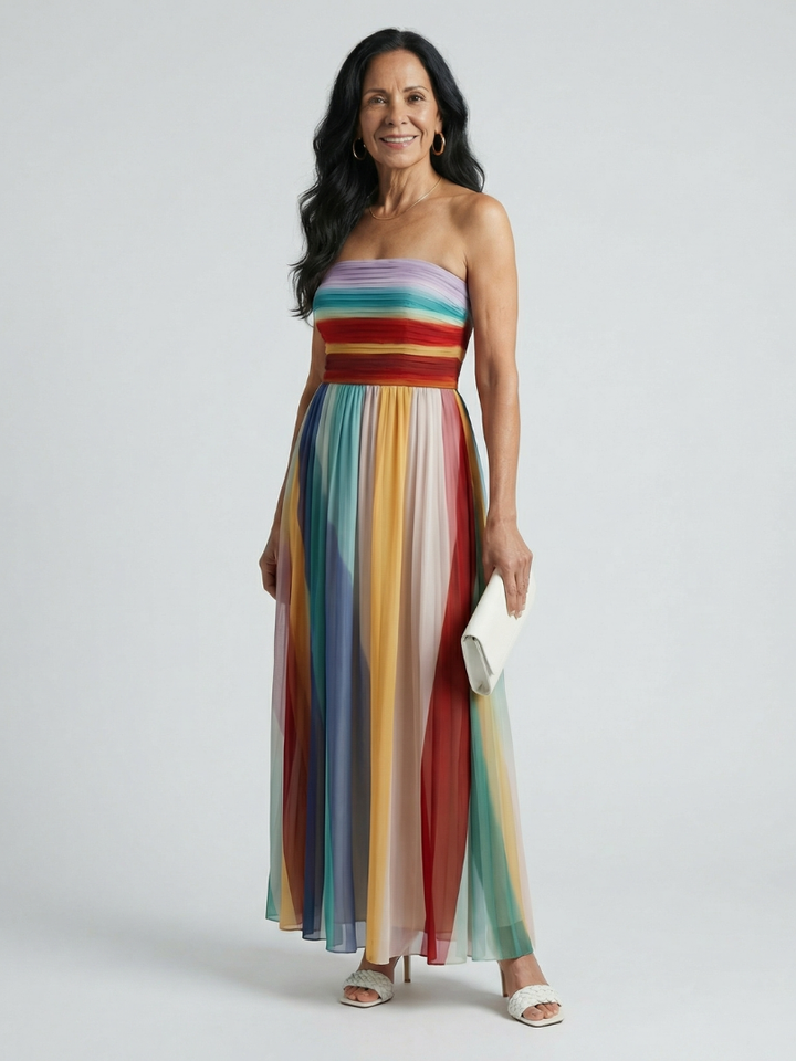 Sérénité | Robe Maxi à Rayures Légères
