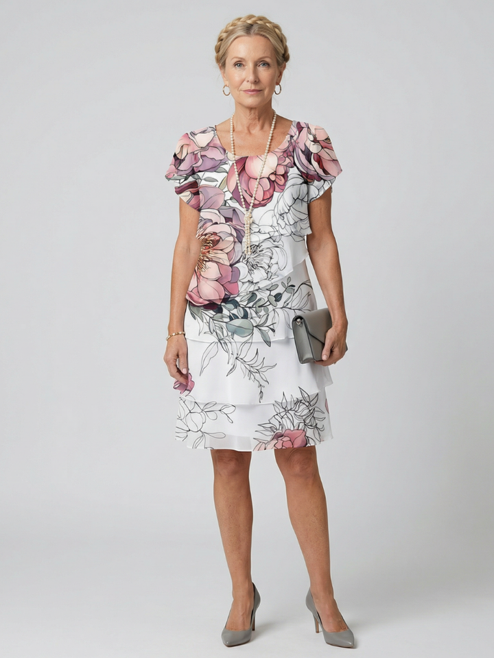 DELACROIX | Kualani Robe Florale à Longueur Genou