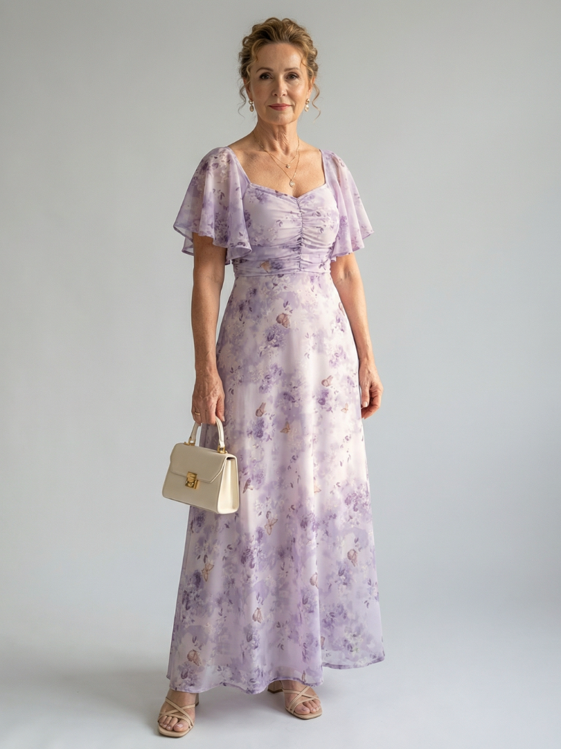 DELACROIX | Robe Midi à Manches Évasées Vaelis