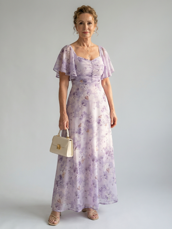 Vaelis | Robe Midi à Manches Évasées