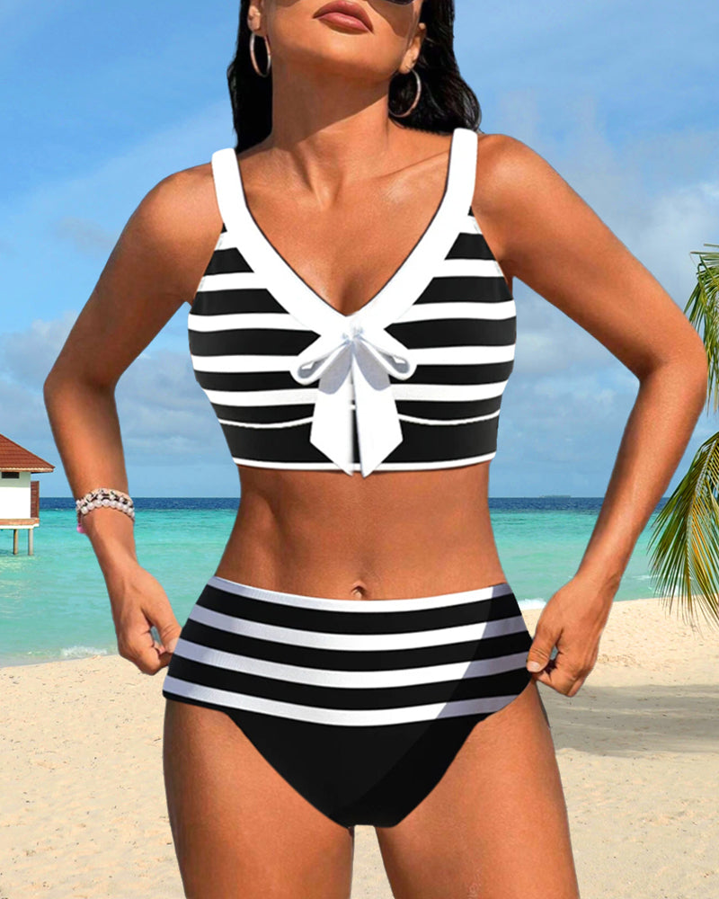 Thelma - Ensemble de Bikini Rayé Classique