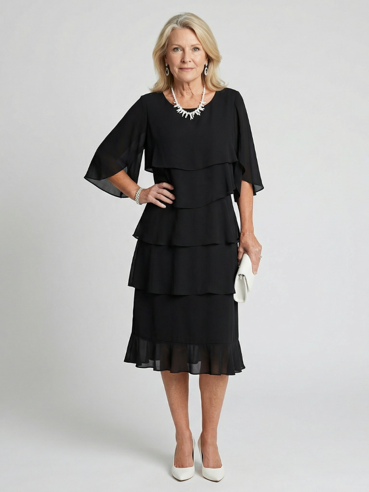 DELACROIX | Robe Midi Margaux avec Volants