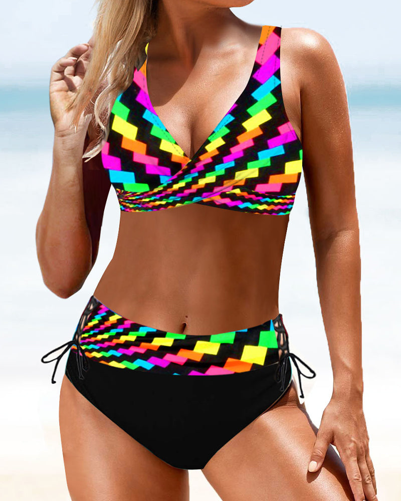 Muriel - Ensemble de Bikini Abstrait Éclatant
