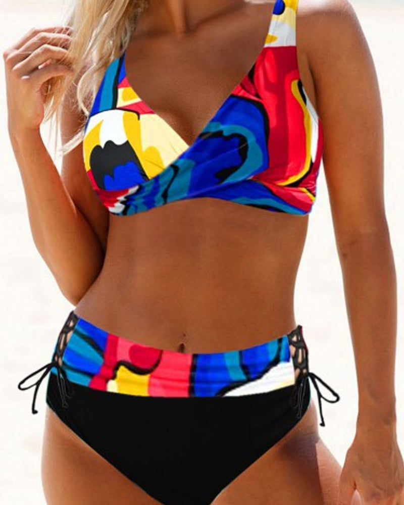 Muriel - Ensemble de Bikini Abstrait Éclatant