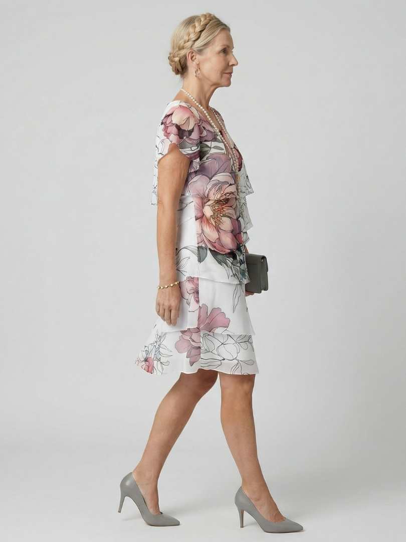 DELACROIX | Kualani Robe Florale à Longueur Genou