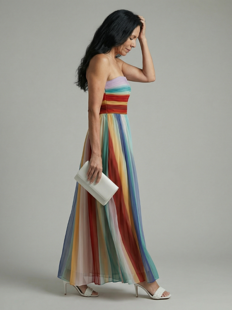 Sérénité | Robe Maxi à Rayures Légères