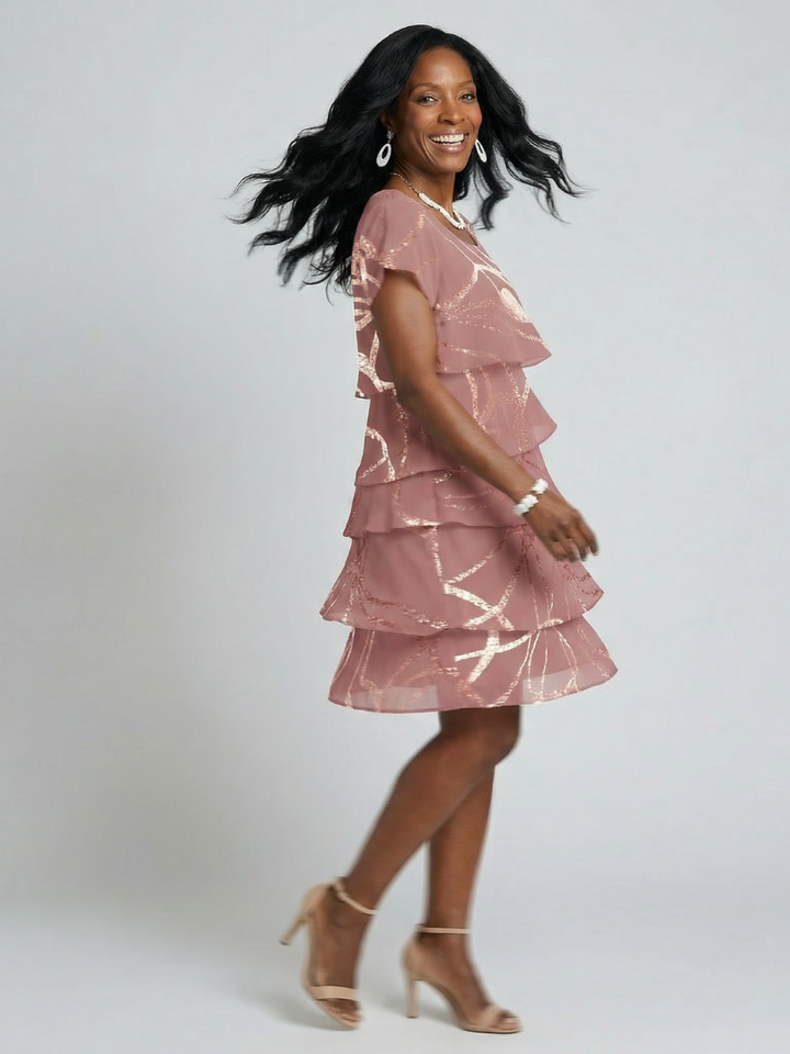 DELACROIX | Hoku Knee-Length Abstract Dress