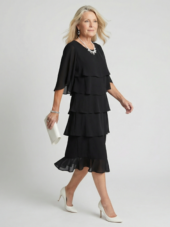 DELACROIX | Robe Midi Margaux avec Volants