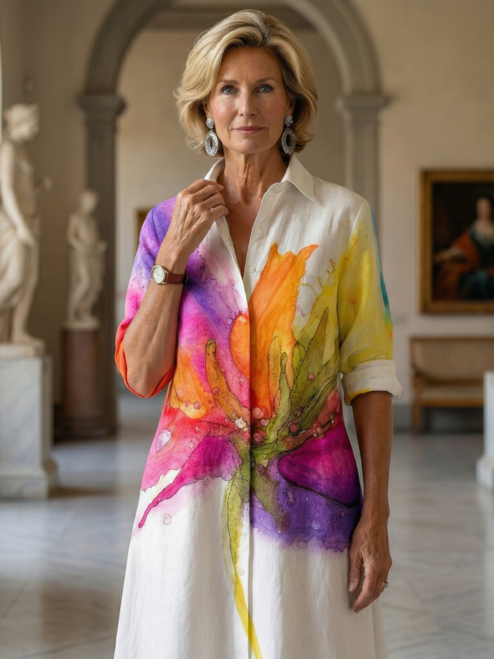 DELACROIX | Ulyssa Painted Garden Dress