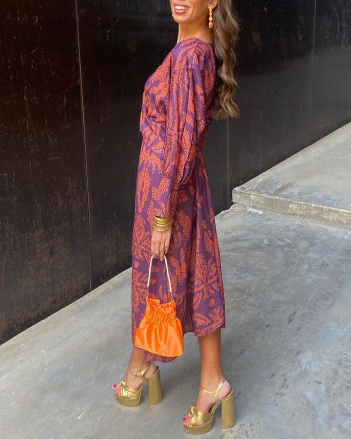 Isadora | Robe Midi Élégante avec Imprimé Délicat