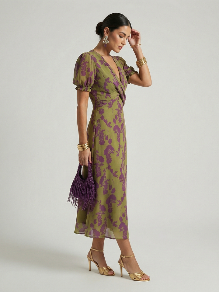 DELACROIX | Virel Relaxed Floral Midi Dress