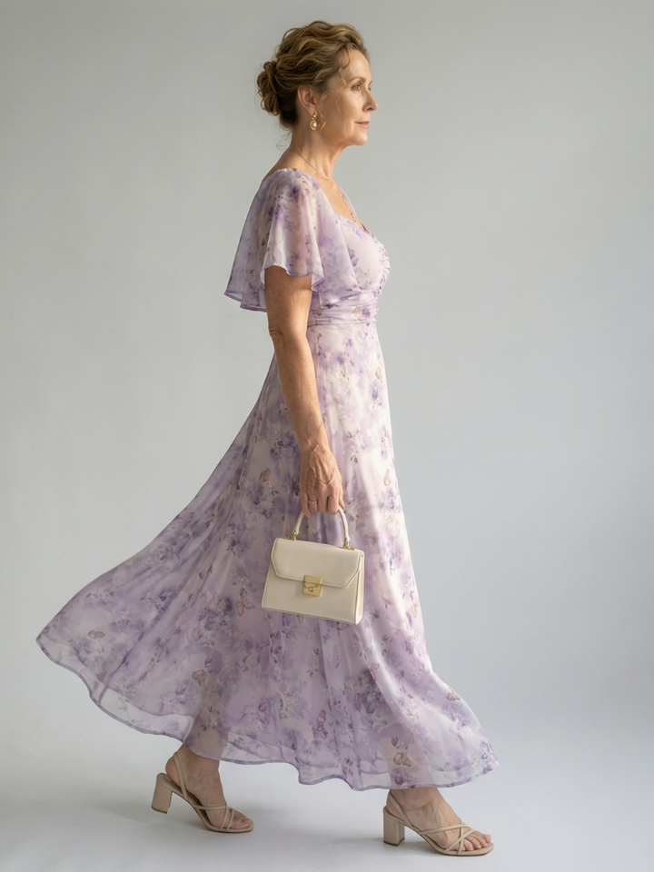 Vaelis | Robe Midi à Manches Évasées