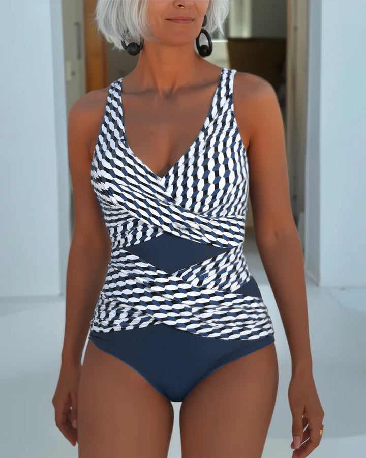 Tiffanie - Maillot de bain une pièce géométrique