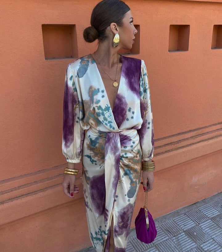 Valeria | Robe Croisée avec Décolleté en V
