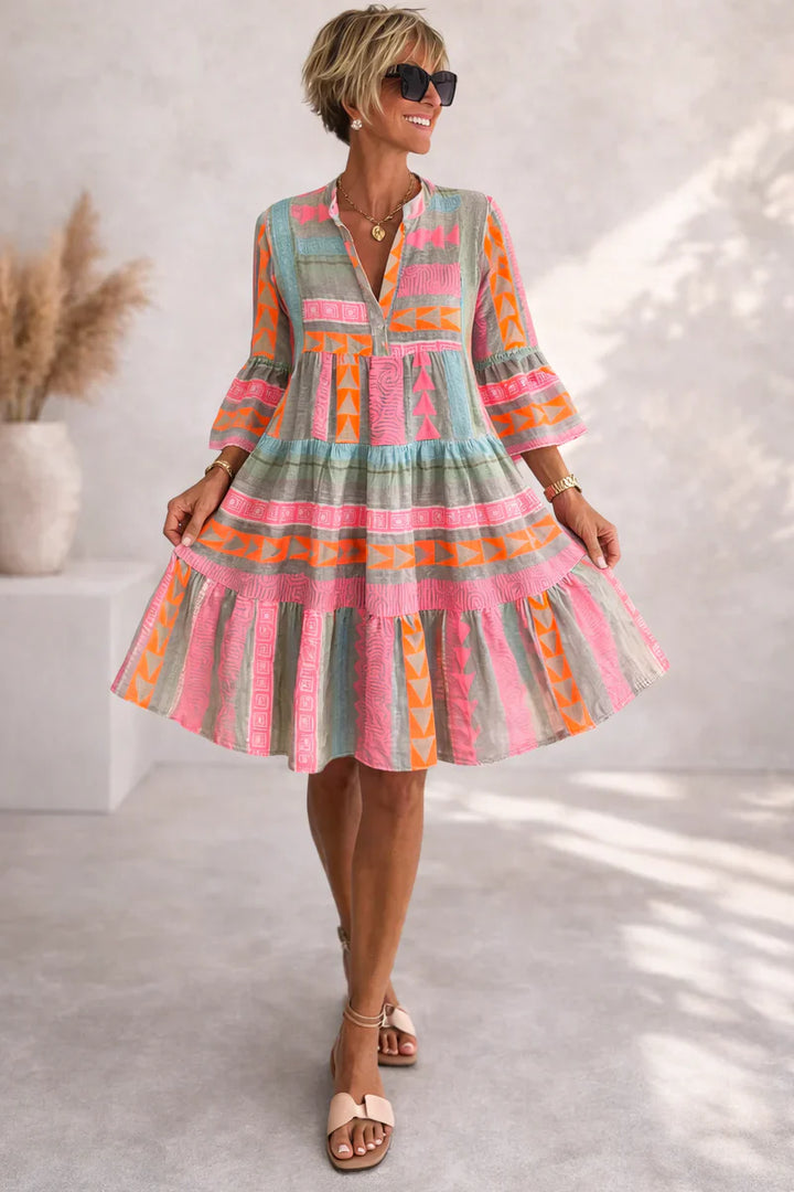 NOVA | Robe Midi Vibrante Confort Aérien Style Week-end