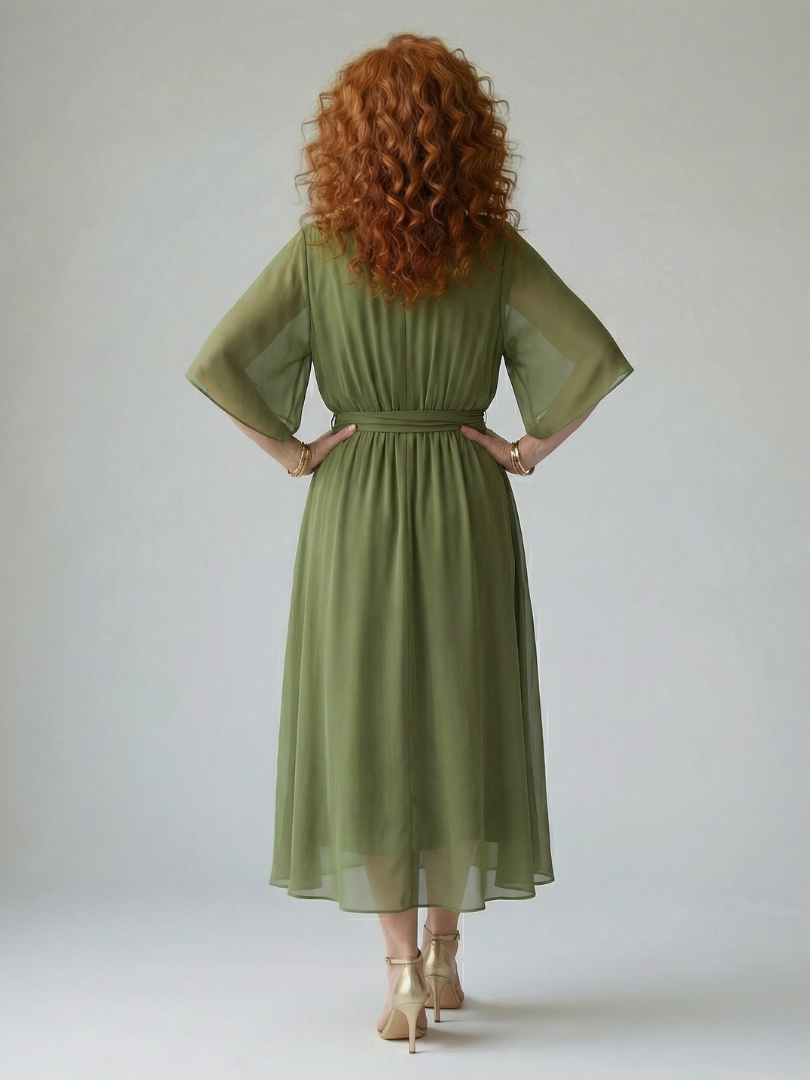 Elric | Robe Midi Légère avec Drapé
