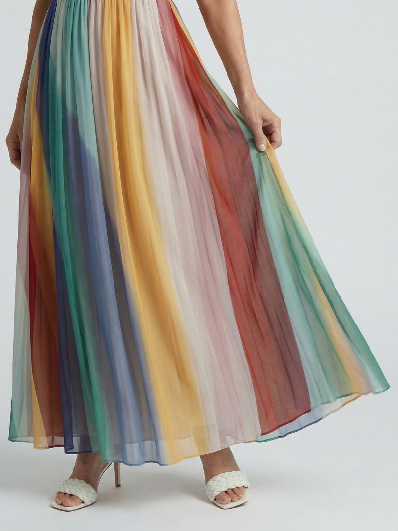 Sérénité | Robe Maxi à Rayures Légères
