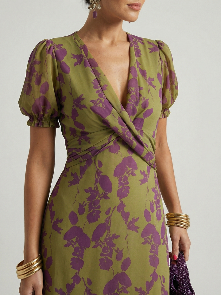 DELACROIX | Virel Relaxed Floral Midi Dress