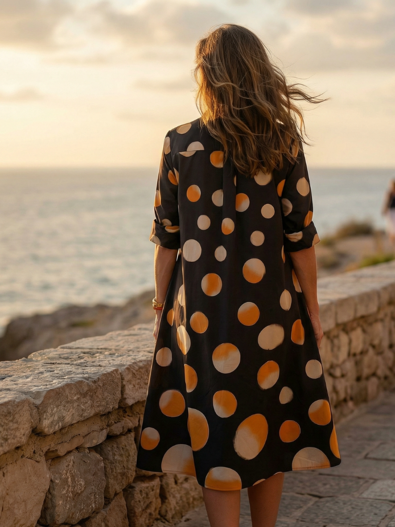 DELACROIX | Vespera Dusk Polka Dot Dress