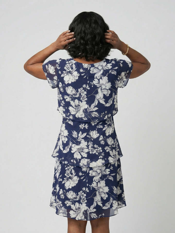 DELACROIX | Robe Thea à fleurs délicates, longueur genou