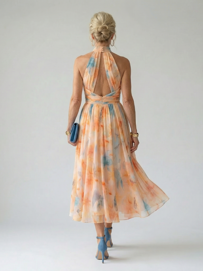 Elin | Robe Midi Halter Douce