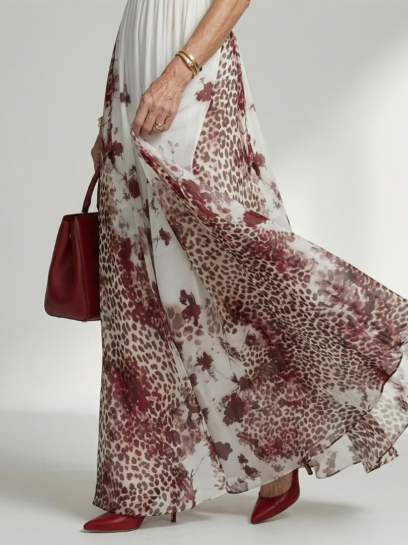 Orlune | Robe Maxi Plissée en Blanc