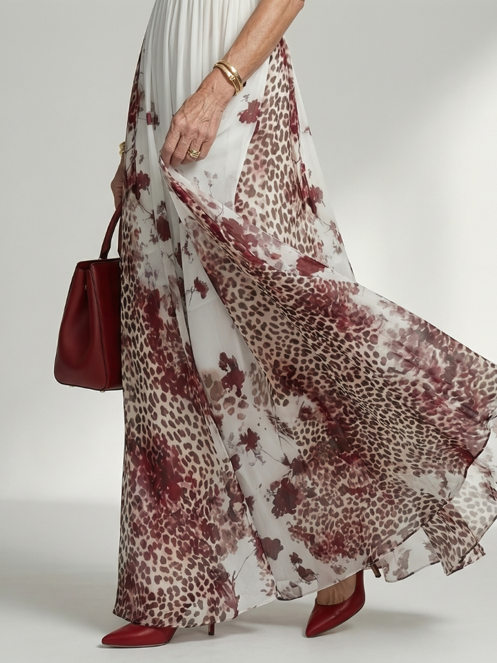 Orlune | Robe Maxi Plissée en Blanc