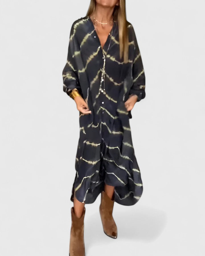 Amelie™ | Robe Maxi Rayée Boho Élégante