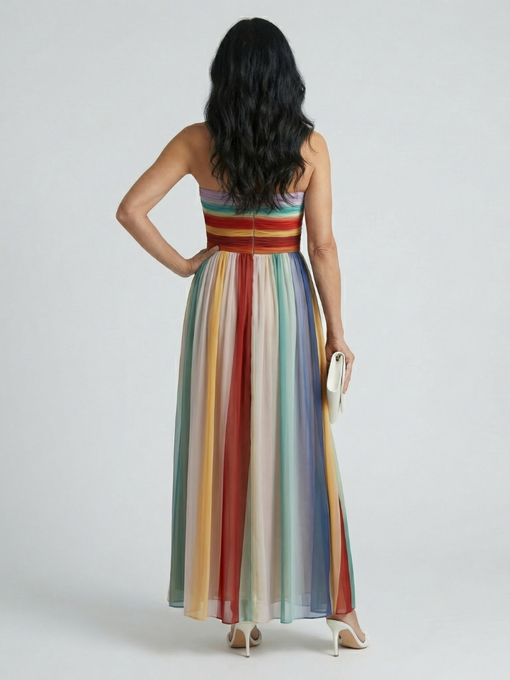 Sérénité | Robe Maxi à Rayures Légères