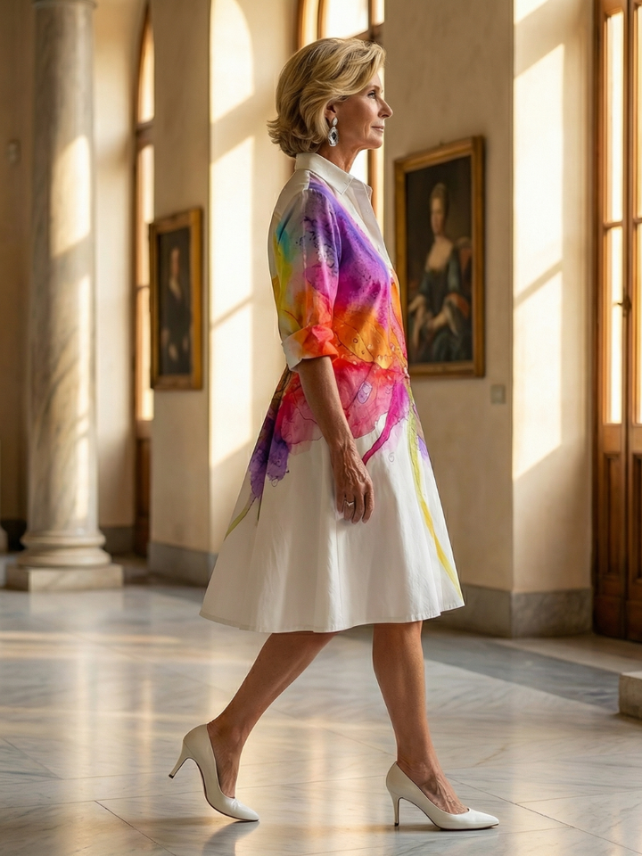 DELACROIX | Ulyssa Painted Garden Dress