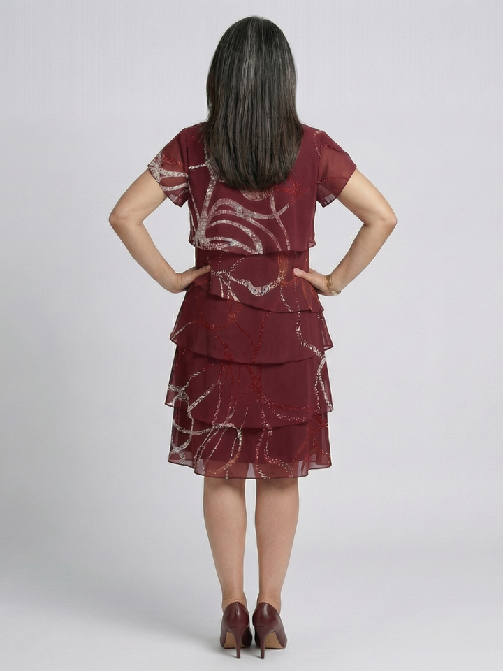 DELACROIX | Alani Knee-Length Abstract Dress