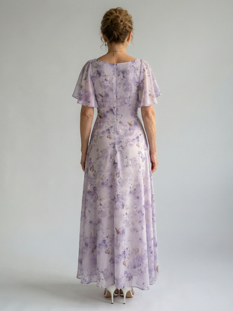 Vaelis | Robe Midi à Manches Évasées