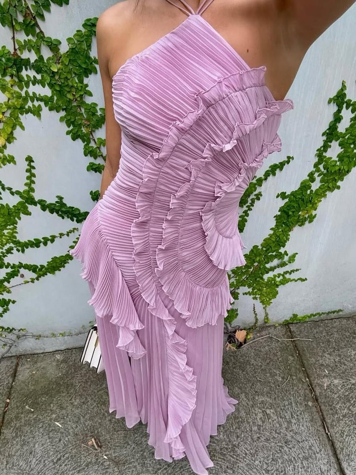 Melisa | Robe Lavande Édition Limitée avec Volants