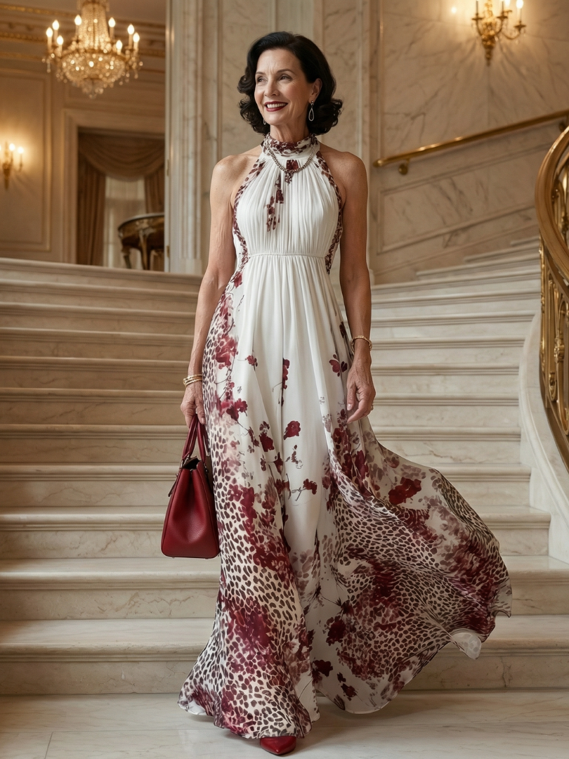 Orlune | Robe Maxi Plissée en Blanc