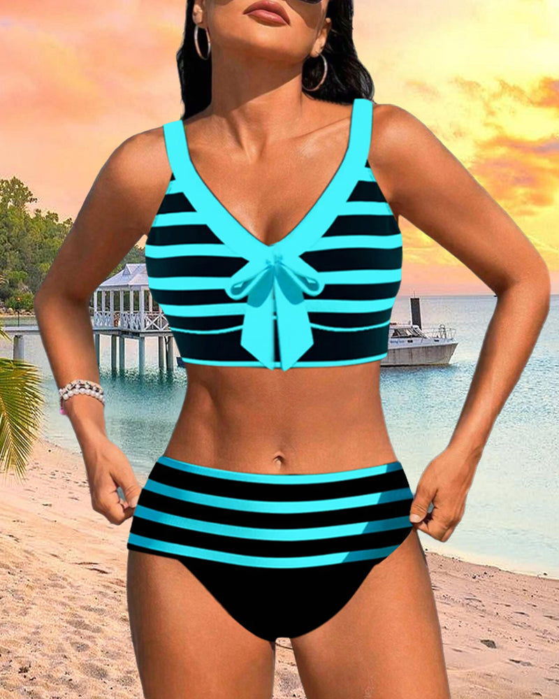 Thelma - Ensemble de Bikini Rayé Classique