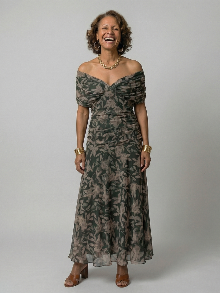 Calen | Robe Midi Off-Shoulder