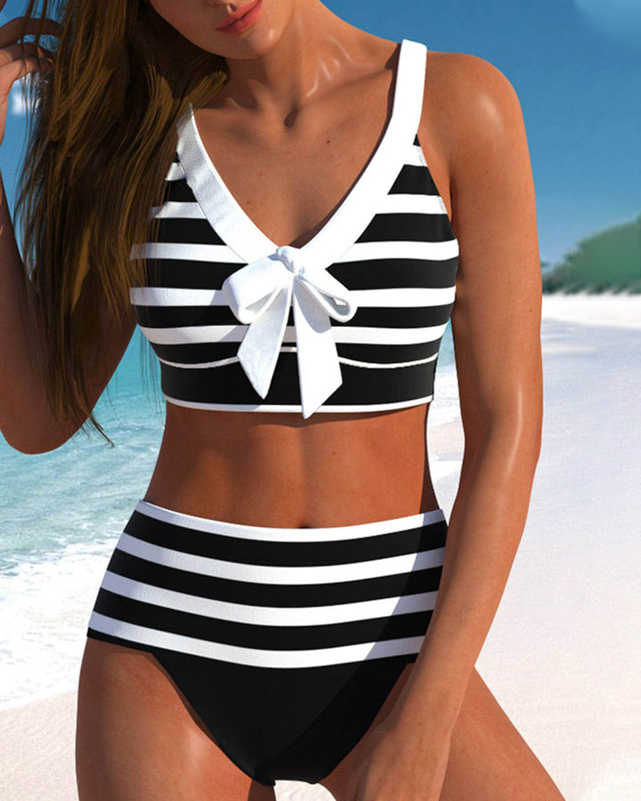Thelma - Ensemble de Bikini Rayé Classique