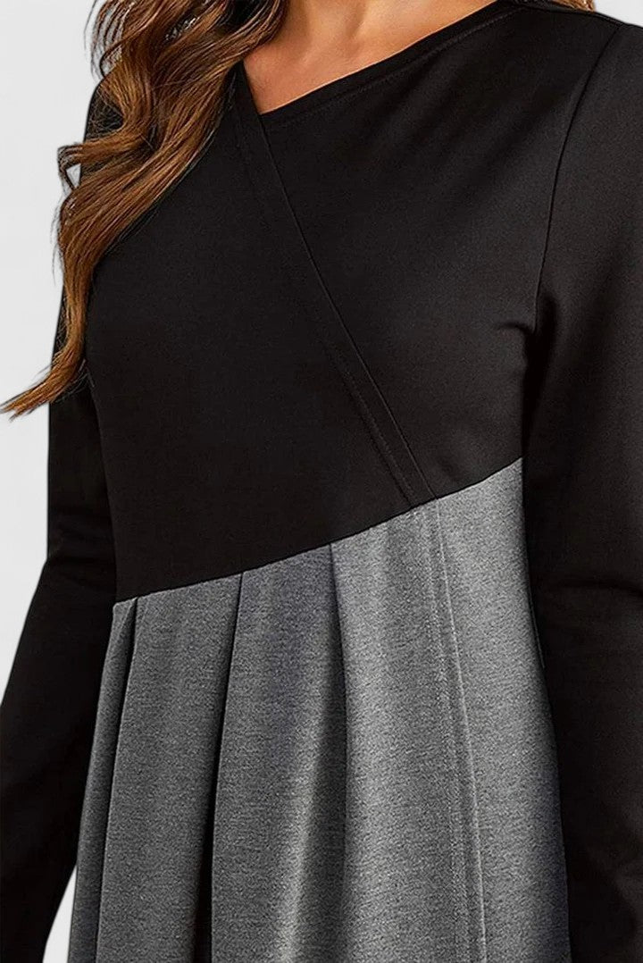 Janet | Robe Maxi Élégante à Manches Longues